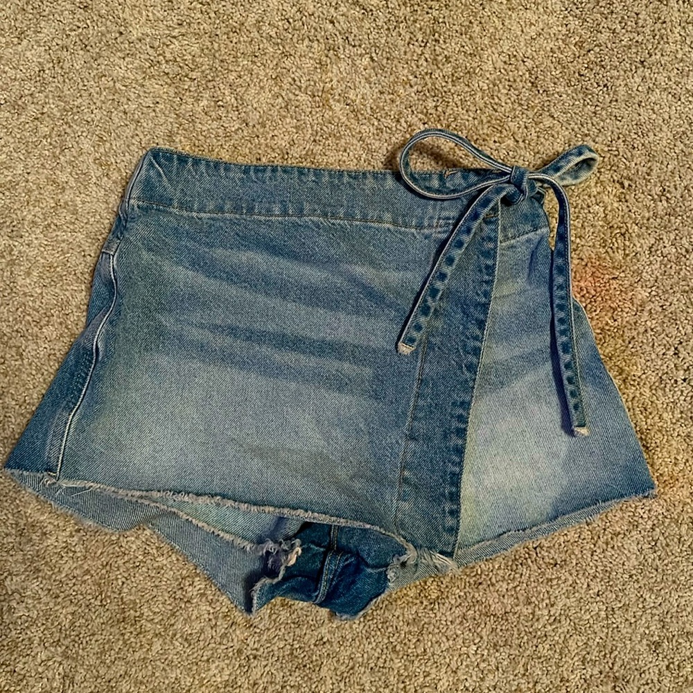 Free People "Emmy" Denim Skort